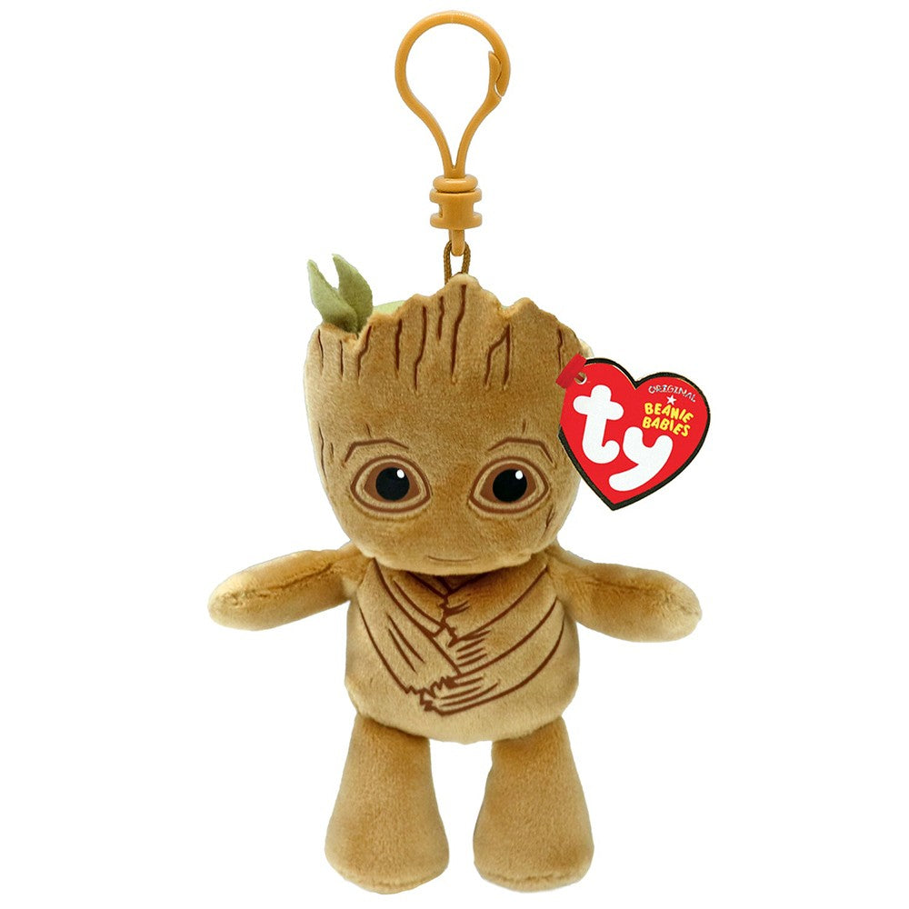 PLUS BRELOC TY 8.5CM BEANIE BABIES MARVEL GROOT