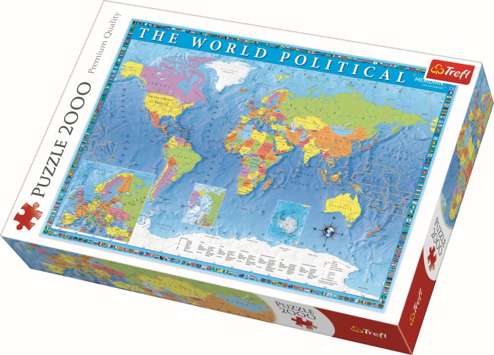 PUZZLE TREFL 2000 HARTA POLITICA A LUMII