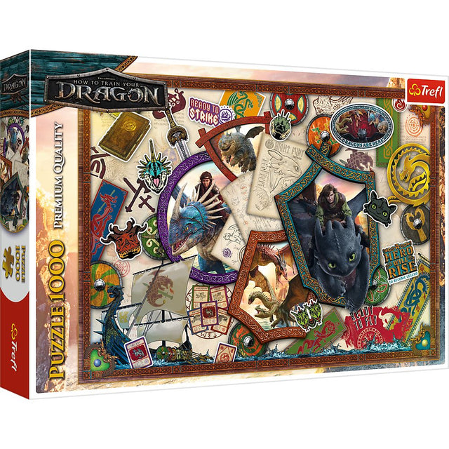 PUZZLE TREFL 1000 CUM SA ITI DRESEZI DRAGONUL EROII