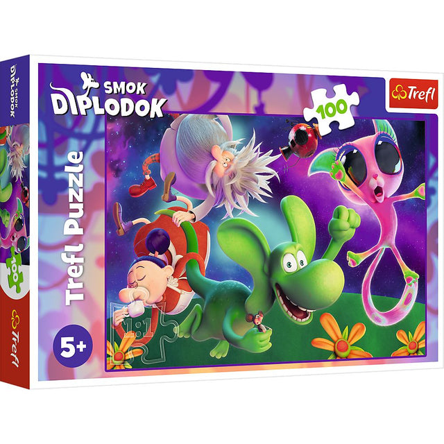 PUZZLE TREFL 100 DRAGONUL DIPLODOK SI PRIETENII SAI