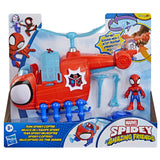 SPIDEY SI PRIETENII LUI UIMITORI MARVEL SET ECHIPA SPIDEY CU ELICOPTER SI ACCESORII 7.6CM