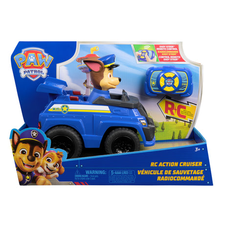 PATRULA CATELUSILOR VEHICUL CU TELECOMANDA ACTION CRUISER SI FIGURINA CHASE