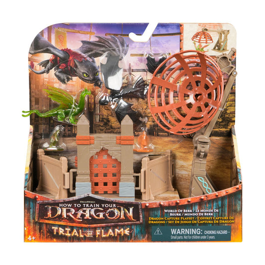CUM SA ITI DRESEZI DRAGONUL INCERCAREA FLACARII SET DE JOACA ARENA DE ANTRENAMENT LUMEA LUI BERK CAPTURAREA DRAGONULUI