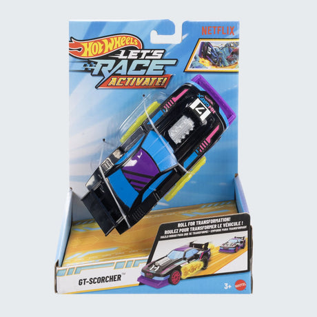 HOT WHEELS LETS RACE ACTIVATE MASINUTA GT SCORCHER  SCARA 1 LA 32