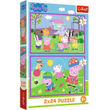 PUZZLES 2X24 PEPPA PIG O ZI LA JOACA CU PEPPA PIG