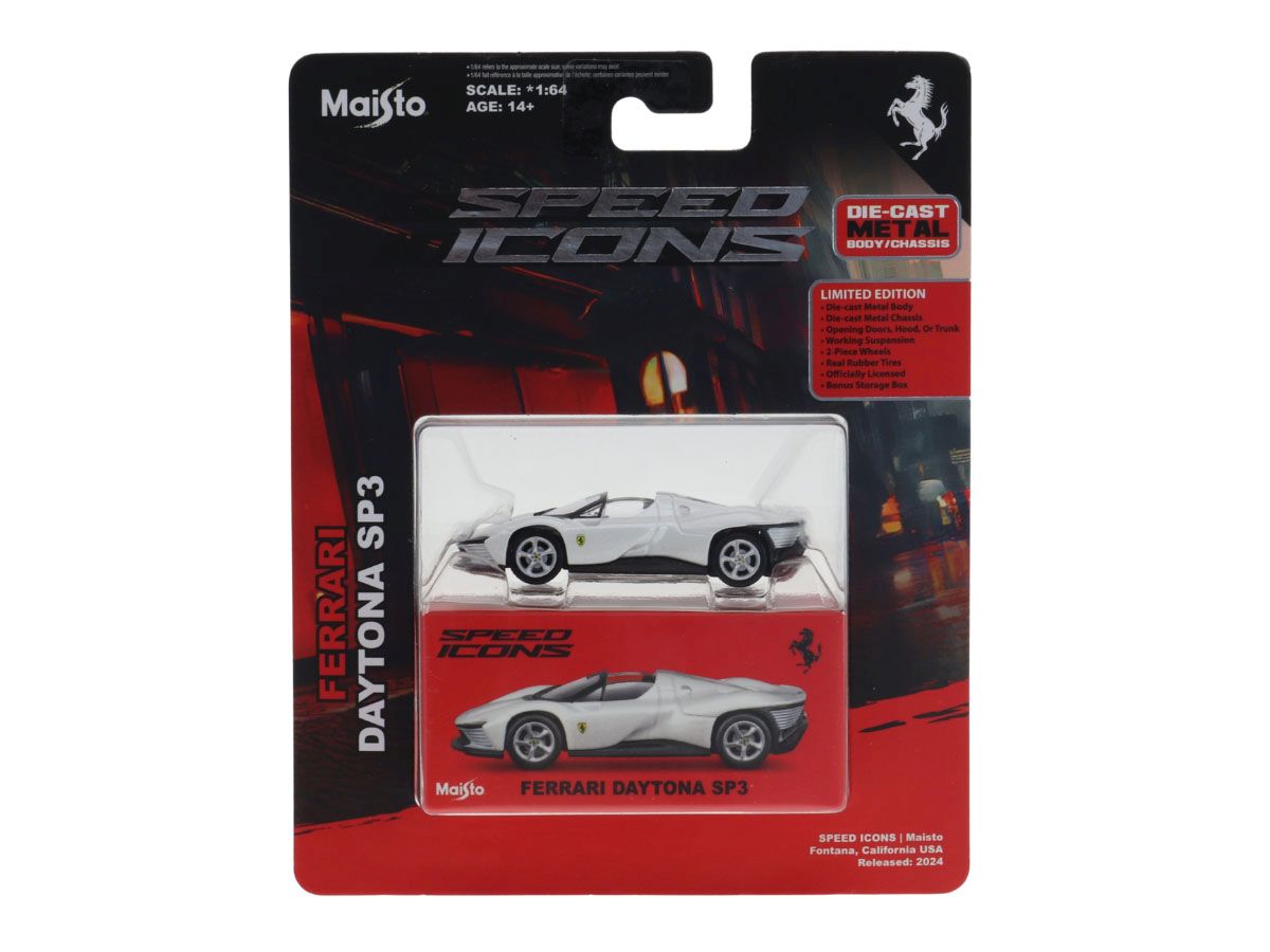 MAISTO MASINUTA METALICA SPEED ICONS FERRARI DAYTONA SP3 SCARA 1 LA 64