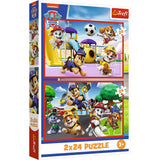 PUZZLE TREFL 2X24 PATRULA CATELUSILOR ZIUA AMUZANTA A CATELUSILOR
