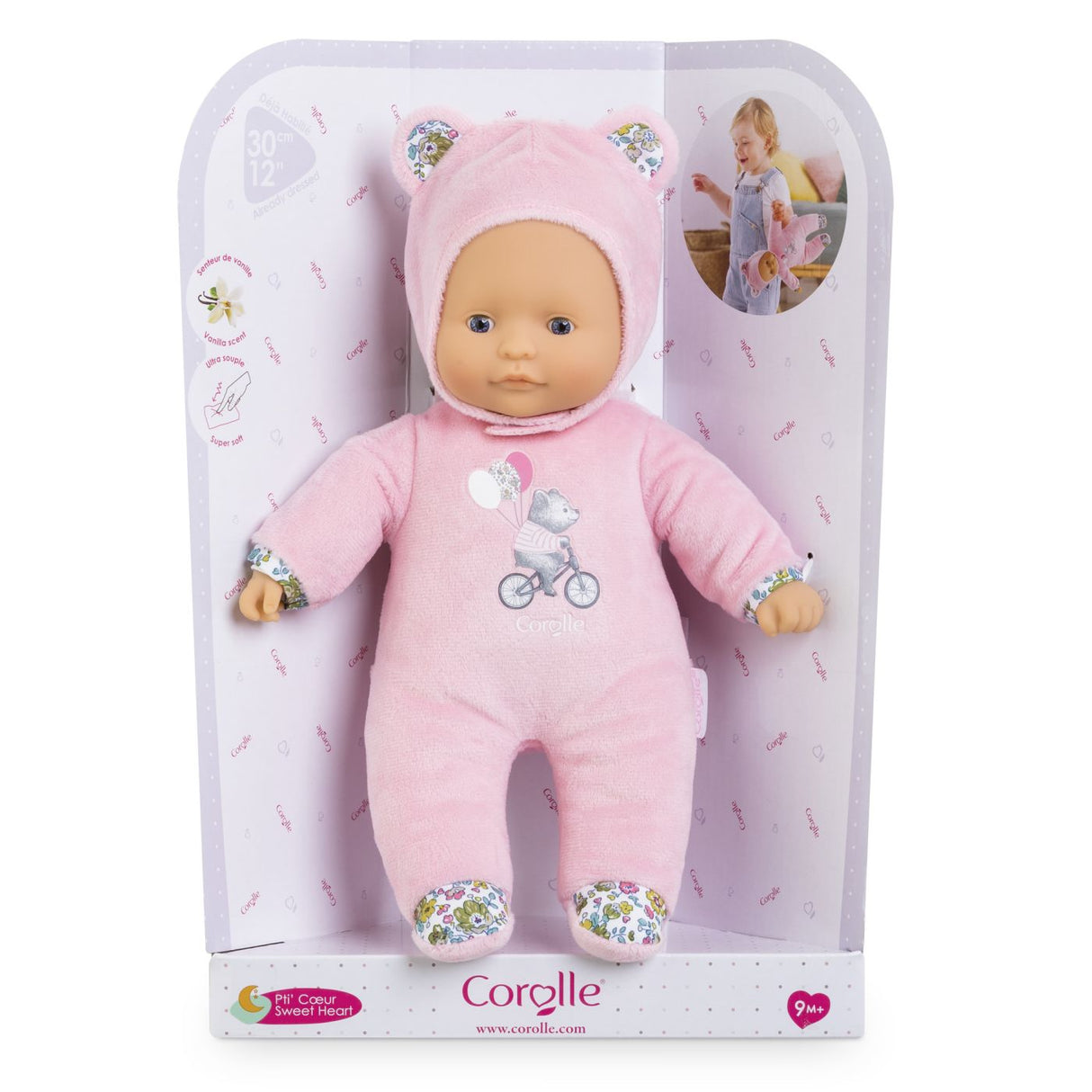 COROLLE MDC BEBELUS SWEET HEART URSULET ROZ 30CM