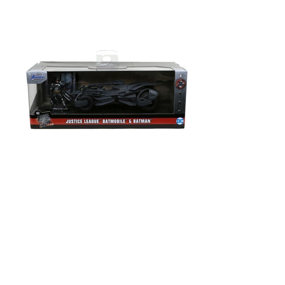 JADA DC JUSTICE LEAGUE SET FIGURINA BATMAN SI MASINUTA METALICA BATMOBILE SCARA 1 LA 32