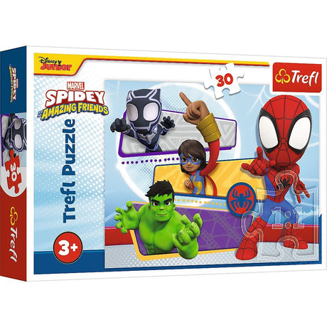 PUZZLE TREFL 30 MARVEL SPIDEY SI PRIETENII SAI UIMITORI CURAJOSUL SPIDER MAN