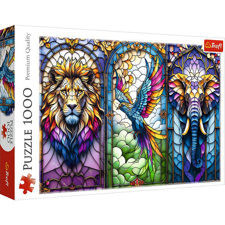 PUZZLE TREFL 1000 ANIMALE IN VITRALIU