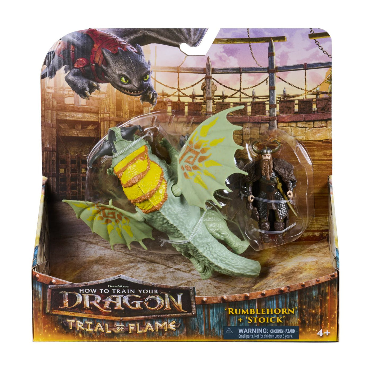 CUM SA ITI DRESEZI DRAGONUL INCERCAREA FLACARII SET DRAGON RUMBLEHORN SI FIGURINA STOICK
