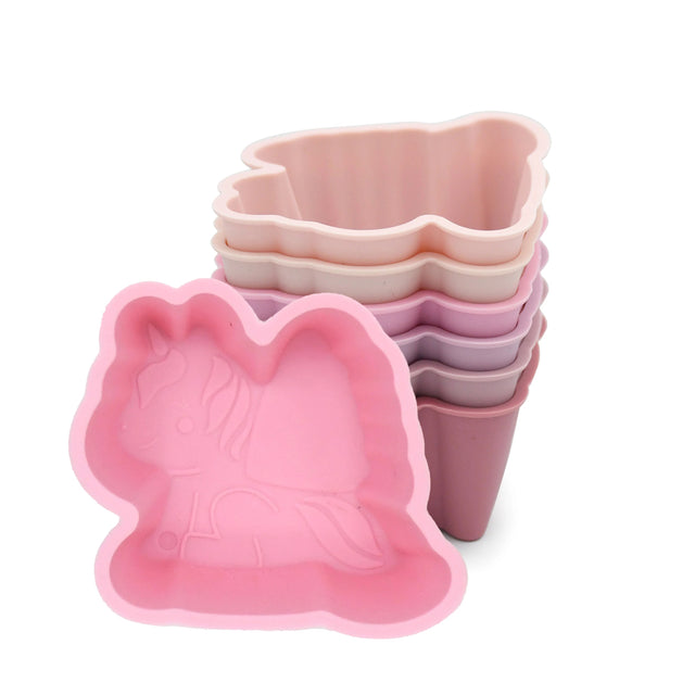 SET 6 FORME DE GATIT SILICON, MELII, MODEL UNICORN