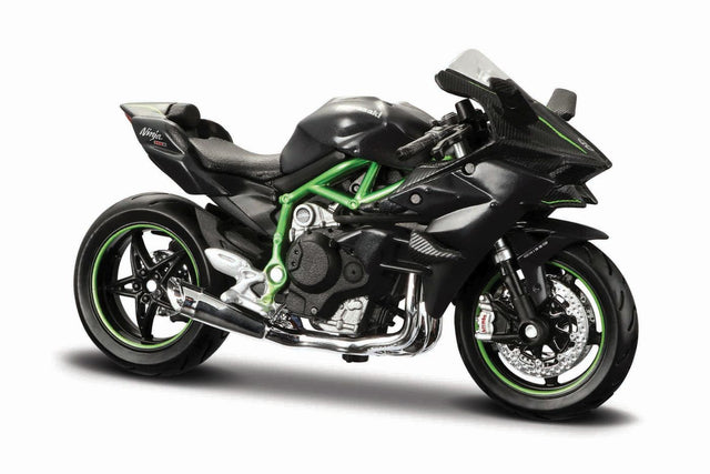 MAISTO MOTOCICLETA METALICA CU STAND EDITIE SPIECIALA KAWASAKI NINJA H2R SCARA 1 LA 18