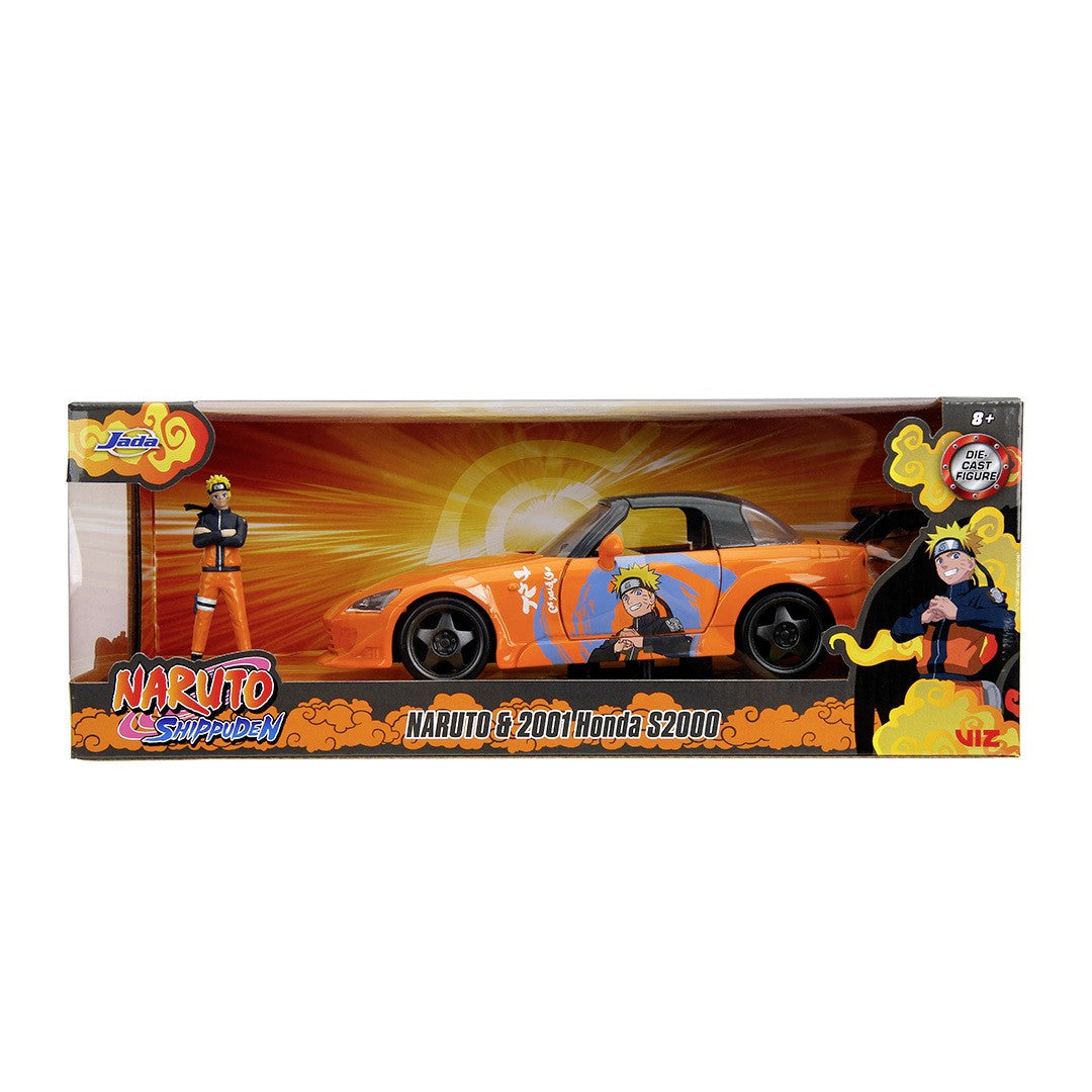 JADA NARUTO SHIPPUDEN SET FIGURINA NARUTO SI MASINUTA METALICA HONDA 2001 S2000 SCARA 1:24