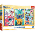 PUZZLE TREFL 3X800 STITCH LUMEA LUI STITCH