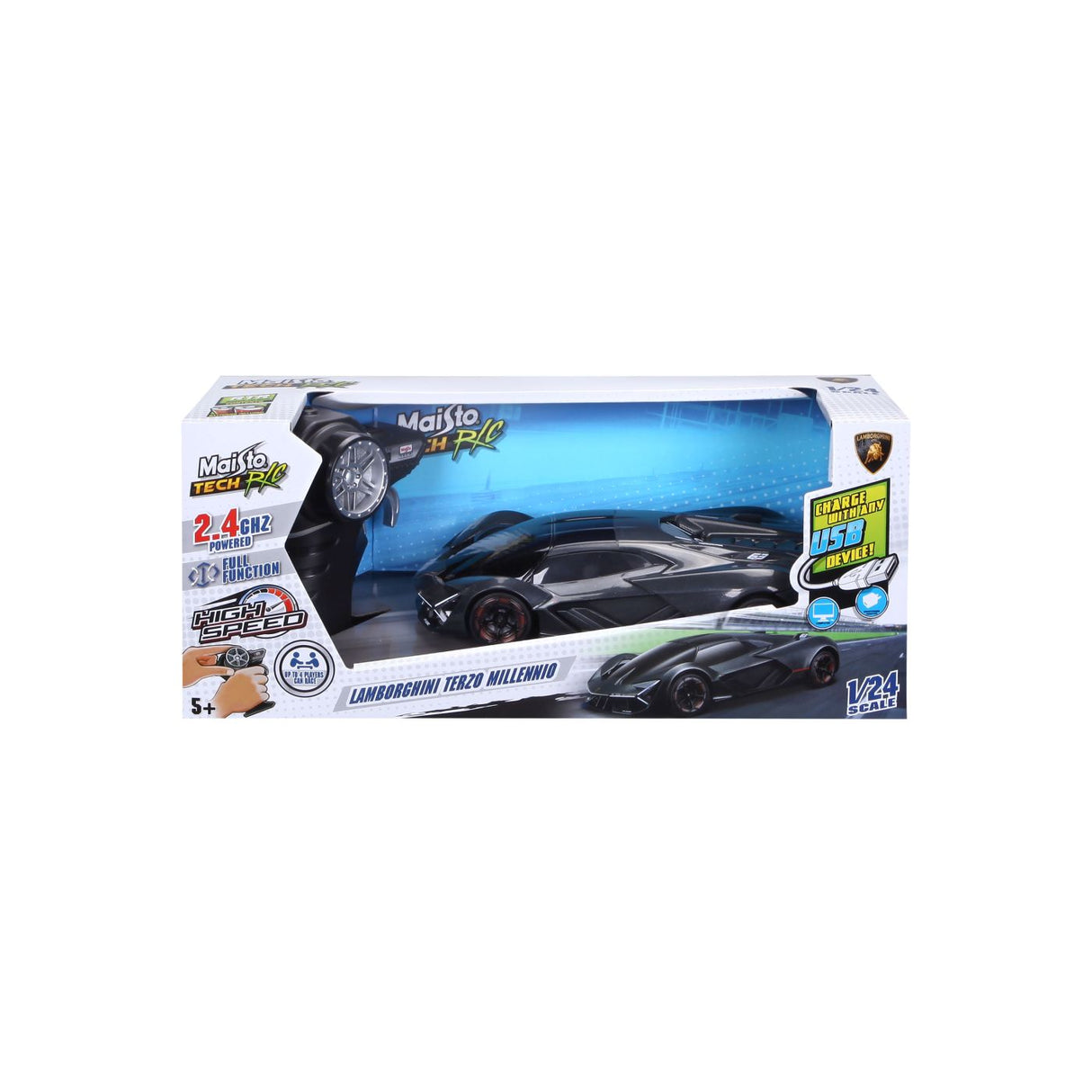 MAISTO MASINUTA PREMIUM CU TELECOMANDA 2.4GHz LAMBORGHINI TERZO MILLENNIO SCARA 1 LA 24