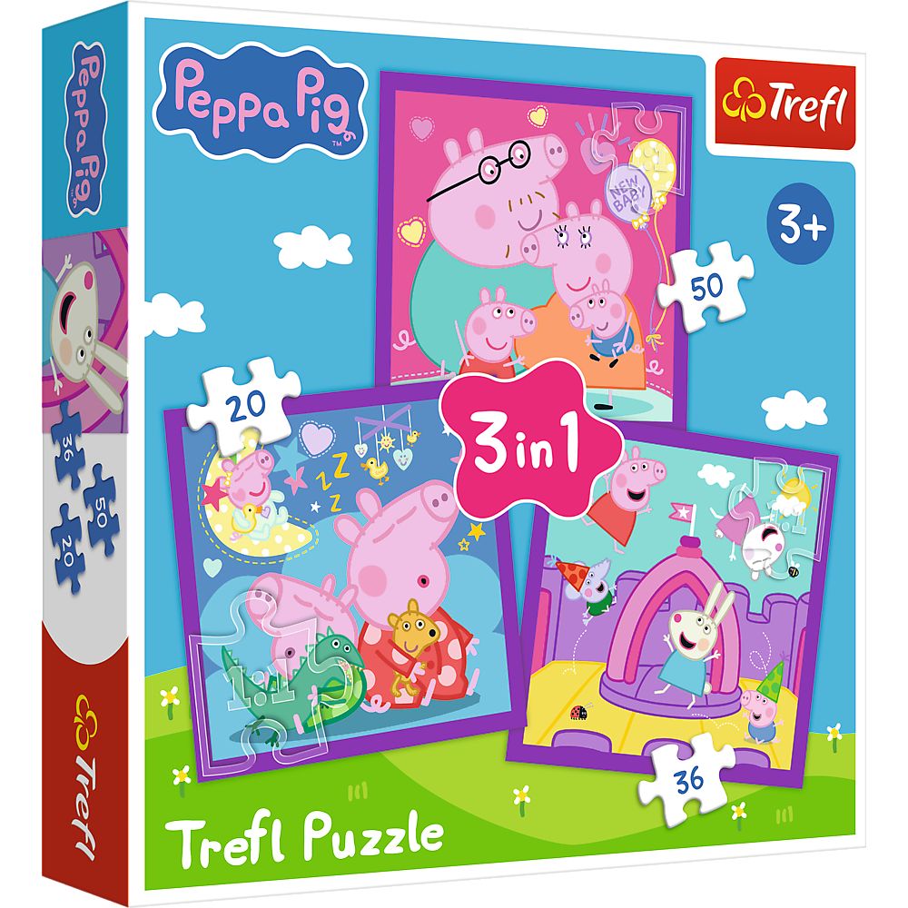 PUZZLE TREFL 3IN1 OBICEIURILE LUI PEPPA  PIG