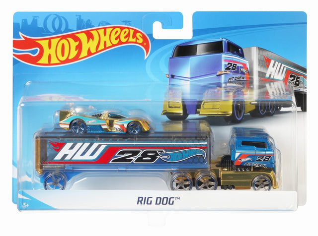 SET CAMION SI MASINA SPORT HOT WHEELS ROG DOG