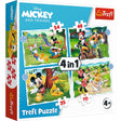 PUZZLE TREFL 4IN1 MICKEY MOUSE ZIUA DEOSEBITA