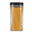 Cutie de Depozitare Alimente, Vivimall, tip Container, 2.5L, Recipiente pentru Cereale in Bucatarie,  Transparente cu Capac Negru - vivimall.ro