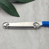 Cutit 2in1, Vivimall, Feliere/Curatare, Grosime Feliere Reglabila, 22 cm, din Otel Inoxidabil, Albastru - vivimall.ro