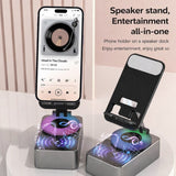 Suport telefon Flippy 2 în 1 cu boxă wireless, unghi lateral, conectivitate Bluetooth
