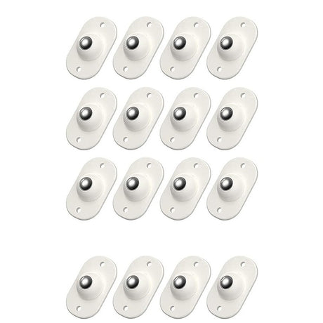 Set 16 Roti Autoadezive Universale, Vivimall, pentru Mutat Mobila, Rotire 360 de Grade, Usor de Montat, ABS, 4.5x2.8x1.4 cm, Alb - vivimall.ro
