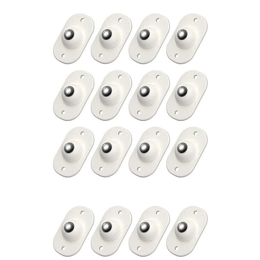 Set 16 Roti Autoadezive Universale, Vivimall, pentru Mutat Mobila, Rotire 360 de Grade, Usor de Montat, ABS, 4.5x2.8x1.4 cm, Alb - vivimall.ro