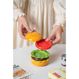 Set Farfurii Ceramice sub Forma de Burger, din Ceramica, pentru Sosuri si Gustari, Mini Farfurii Stivuibile, Multicolor - vivimall.ro
