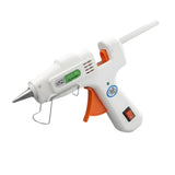 Pistol lipit Flippy 20 W în utilizare, aplicare silicon pe suprafață lemn, proiect DIY