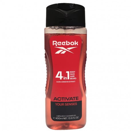 Gel Reebok 400 ml. Activate Your Senses Man 4 in 1 - Întreținere completă