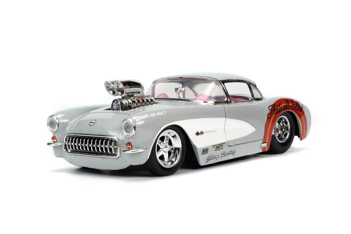 JADA MASINUTA METALICA BUGS BUNNY 1957 CHEVROLET CORVETTE 1:24