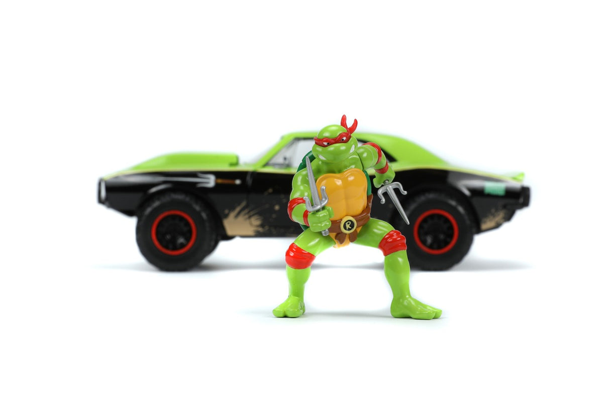 JADA MASINUTA METALICA TESTOASELE NINJA RAPHAEL CHEVY CAMARO 1:24