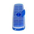 Forma pentru cuburi de gheata Vivimall, 14 cuburi, reutilizabil, plastic alimentar, cu capac, orificiu umplere, dreptunghiulara, 29.5 x 12.5 x4 cm, albastru - vivimall.ro
