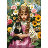 PUZZLE TREFL 1000 FATA CU PISICI