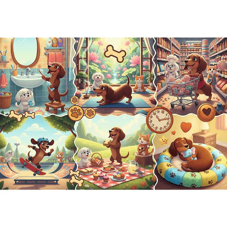 PUZZLE TREFL 100 O ZI LUNGA A UNUI TECKEL