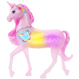 BARBIE UNICORN ROZ CU LUMINI STRALUCITOARE SI SUNETE