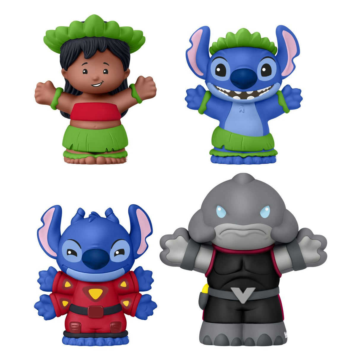 FISHER PRICE LITTLE PEOPLE COLLECTOR DISNEY LILO SI STITCH SET 4 FIGURINE
