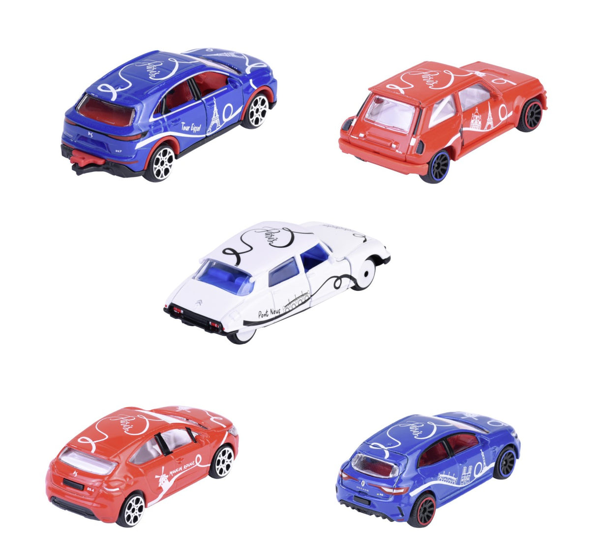 MAJORETTE FRENCH TOUCH SET 5 MASINUTE METALICE SCARA 1:64