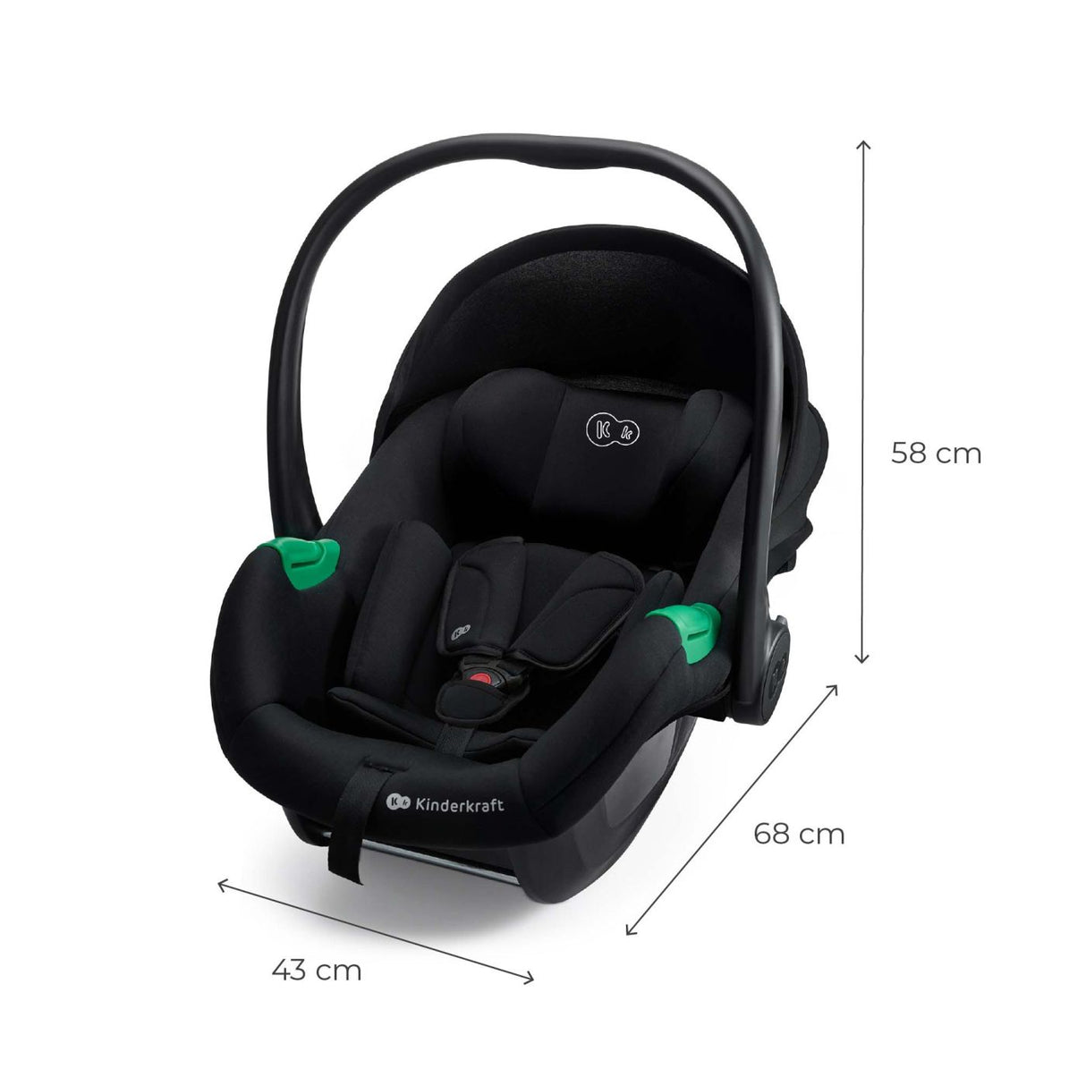 SCOICA AUTO I-SIZE, 40-87 CM, KINDERKRAFT MINK PRO2 , BLACK