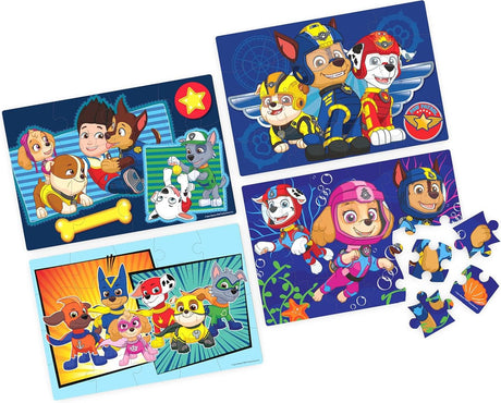 PATRULA CATELUSILOR PUZZLE 4IN1 DIN LEMN
