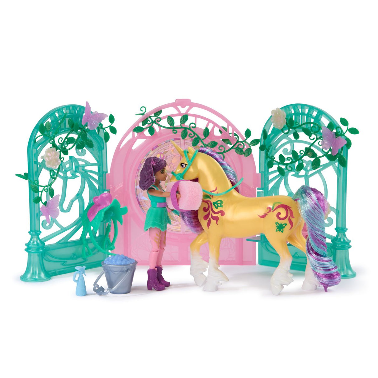 UNICORN ACADEMY SET PAPUSA AVA SI UNICORNUL LEAF CU ACCESORII