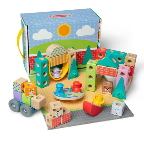 MELISSA AND DOUG SET DE CONSTRUCTIE DIN LEMN ORASUL