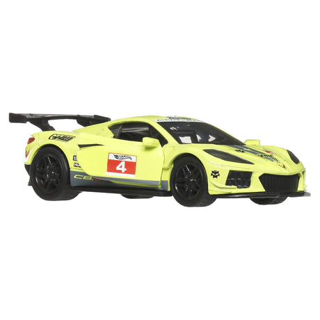 HOT WHEELS MASINUTA METALICA CU SISTEM PULL BACK CORVETTE C8.R HW TORQUE SCARA 1 LA 43