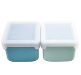 SET 2 RECIPIENTE SILICON, MELII, BLUE MINT