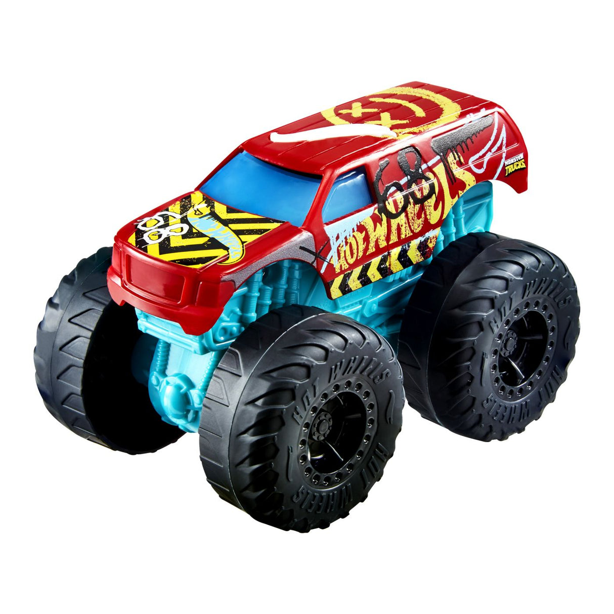 HOT WHEELS MONSTER TRUCK ROARIN WRECKERS DEMO DERBY CU FUNCTII SI SUNETE SCARA  1:43