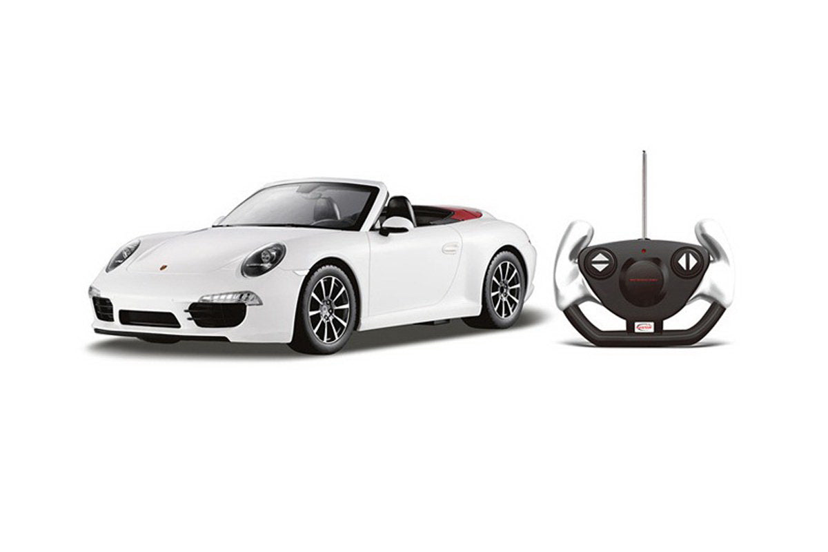 MASINA CU TELECOMANDA PORSCHE CARRERA S ALB CU SCARA 1 LA 12