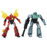 TRANSFORMERS EARTHSPARK SET 2 FIGURINE TERRAN TWITCH SI ROBBY MALTO