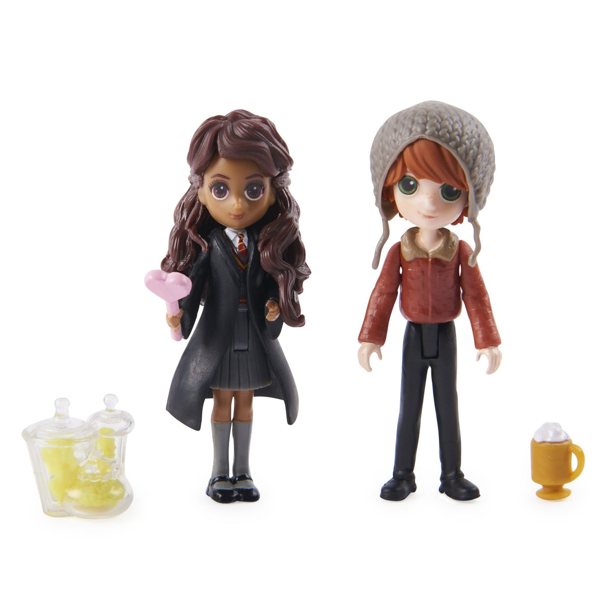 HARRY POTTER WIZARDING WORLD MAGICAL MINIS SET 2 FIGURINE RON SI PARVATI